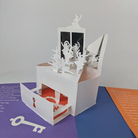 The 12 Days of Christmas : A Pop-Up Celebration 1996 Papercraft Tradition Story - Picture 9 of 12